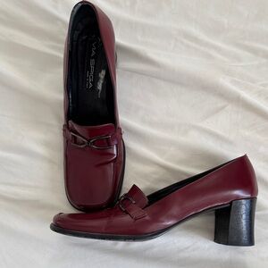 Via Spiga Dark Red Loafers